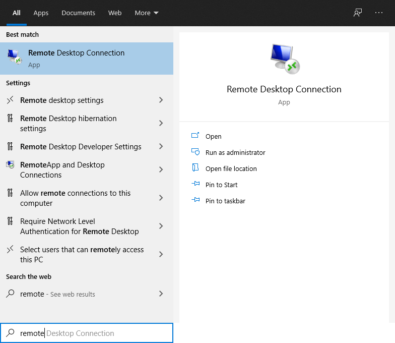 Remote Desktop Connection